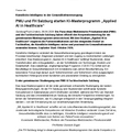 Neuer Master Applied AI in Healthcare