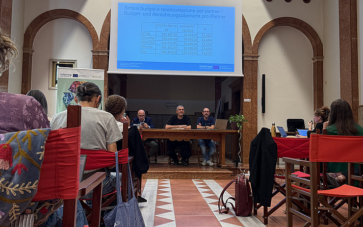 Partner*innenmeeting am Vormittag in der Villa Angaran San Giuseppe